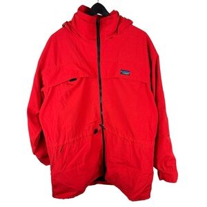 Vintage 80s Codet Red Full Zip Pocketed Logo Jacket Size XL